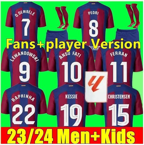23 24 lewandowski soccer jersey gavi camiseta de futbol pedri ferran barcelonas 2023 2024 fc ansu fati barca raphinha men ferran football sh, Black
23 24 lewandowski soccer jersey gavi camiseta de futbol pedri ferran barcelonas 2023 2024 fc ansu fati barca raphinha men ferran football sh, Black