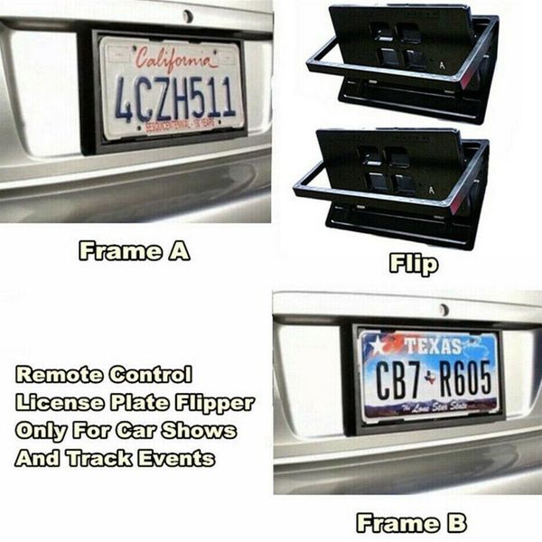 2x car us standard hidden electric retractable front rear flip license plate frame holder remote control275a
2x car us standard hidden electric retractable front rear flip license plate frame holder remote control275a