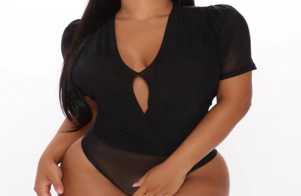 women jumpsuit summer slim puff sleeves deep v neck short sleeves transprant female solid color bodycon bodysuit4309817, Black;white
women jumpsuit summer slim puff sleeves deep v neck short sleeves transprant female solid color bodycon bodysuit4309817, Black;white