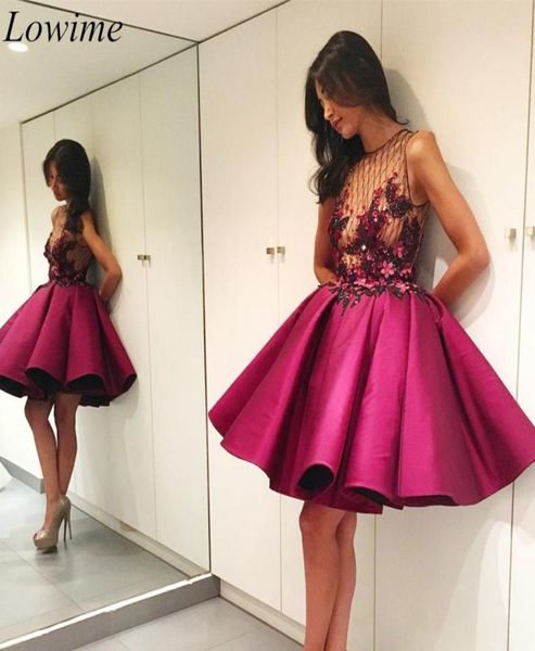 2020 fuchsia 3d flowers short cocktail dresses see through lace appliqued homecoming gown mini length formal party prom eveni3339585, Black
2020 fuchsia 3d flowers short cocktail dresses see through lace appliqued homecoming gown mini length formal party prom eveni3339585, Black