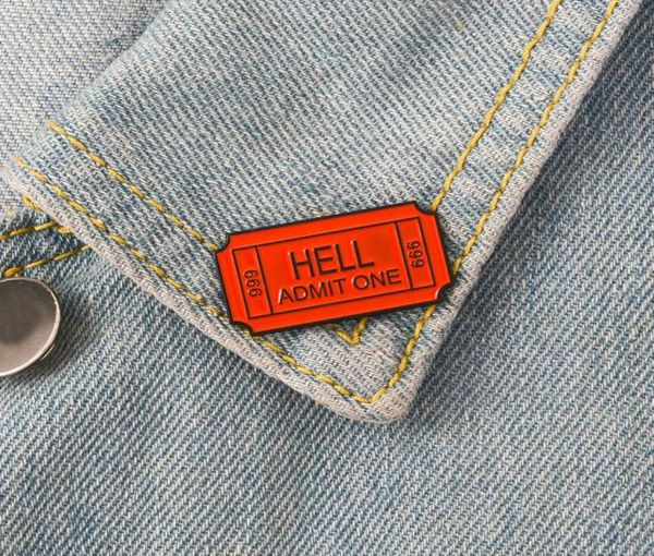 hell admit one 666 enamel brooch hell ticket pins denim clothes bag buckle button badge gothic punk jewelry gift for friends7684760, Blue
hell admit one 666 enamel brooch hell ticket pins denim clothes bag buckle button badge gothic punk jewelry gift for friends7684760, Blue