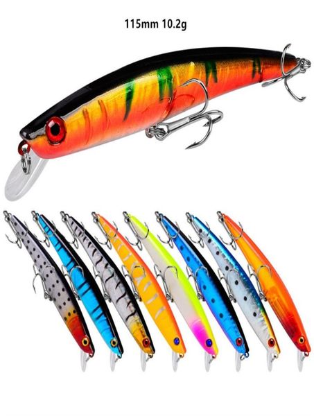 115mm 102g minnow hook hard baits lures 4 treble hooks 10 colors mixed plastic fishing gear 10 pieces lot whb291340402
115mm 102g minnow hook hard baits lures 4 treble hooks 10 colors mixed plastic fishing gear 10 pieces lot whb291340402