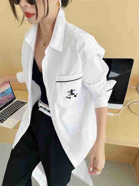 women's blouses & shirts designer letter embroidered lapel white long sleeved shirt women's loose and lazy boyfriend style versati
women's blouses & shirts designer letter embroidered lapel white long sleeved shirt women's loose and lazy boyfriend style versati