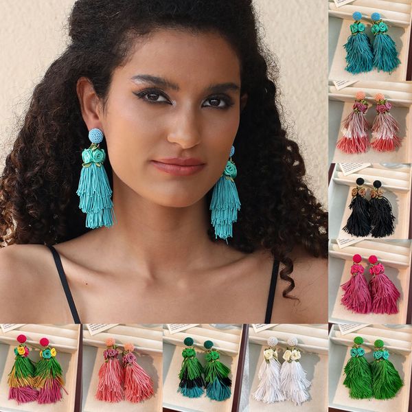 bohemian style original design long tassel earrings spring flowers exaggerated drop earrings for women vintage statement jewelry, Silver
bohemian style original design long tassel earrings spring flowers exaggerated drop earrings for women vintage statement jewelry, Silver