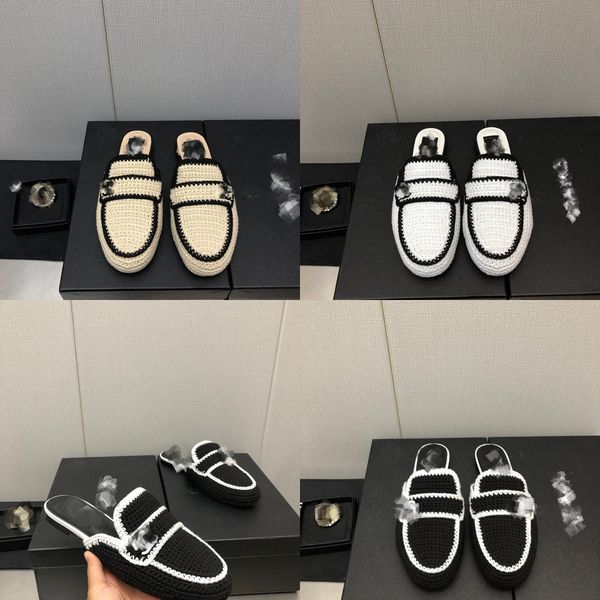 womens sandals crochet knit woven slip on slippers designer slide classic vintage retro mule outdoor c buckle hardware round toes flip flops, Black
womens sandals crochet knit woven slip on slippers designer slide classic vintage retro mule outdoor c buckle hardware round toes flip flops, Black