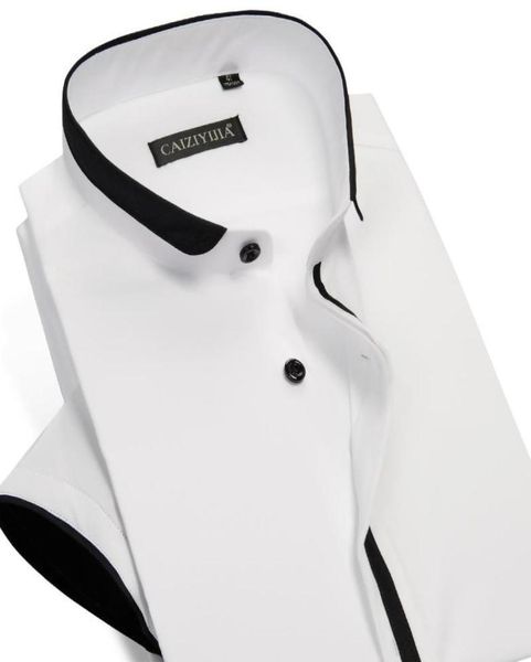 men039s casual shirts banded collar with black piping cotton pocketless design summer thin short sleeve standardfit shir1237862, White;black
men039s casual shirts banded collar with black piping cotton pocketless design summer thin short sleeve standardfit shir1237862, White;black