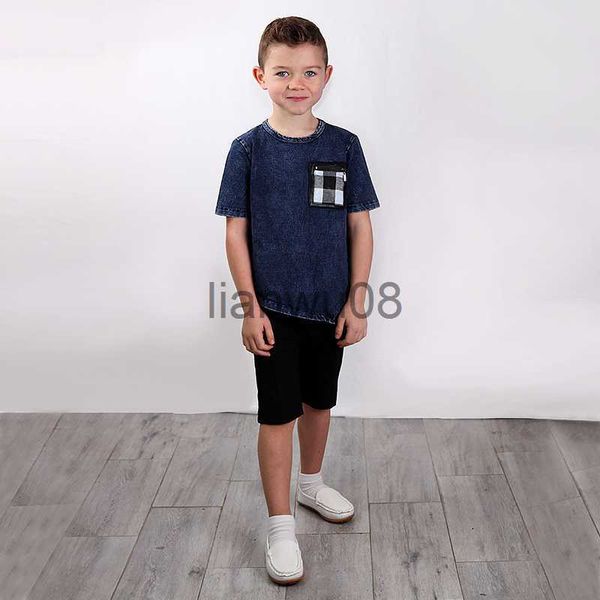t-shirts 2022 kids tshirt summer short sleeves clothes childrenboy and girl clothes denim blue irregular t shirt black zipper pocket x0719
t-shirts 2022 kids tshirt summer short sleeves clothes childrenboy and girl clothes denim blue irregular t shirt black zipper pocket x0719