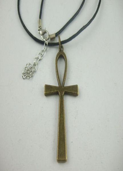 10pcs wax cord antique bronze plated egyptian ankh cross charm necklace pagan wicca6748363, Silver
10pcs wax cord antique bronze plated egyptian ankh cross charm necklace pagan wicca6748363, Silver