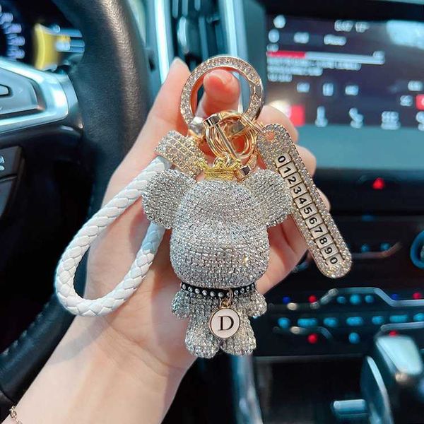 key rings anti-lost number plate handmade leather bear keychain crown rhinestones key chain lady charm bag car keychain couple gift l230719, Slivery;golden
key rings anti-lost number plate handmade leather bear keychain crown rhinestones key chain lady charm bag car keychain couple gift l230719, Slivery;golden