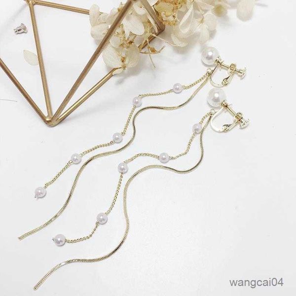 charm women's clip on earrings tassel pearl earrings for women bohemian fashion ear clip jewelry geometric earings r230719, Golden
charm women's clip on earrings tassel pearl earrings for women bohemian fashion ear clip jewelry geometric earings r230719, Golden