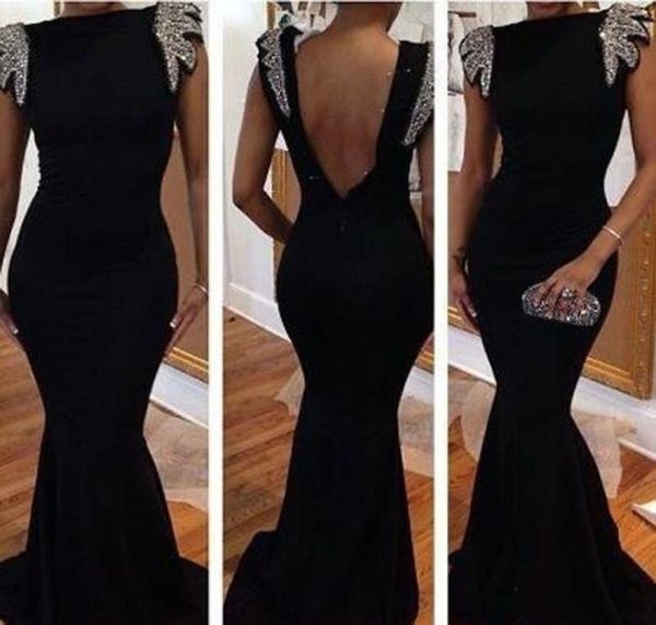 2018 in stock prom gowns plus size sequins backless bateau formal long party dress foreign popular prom dress5627646, Black 
2018 in stock prom gowns plus size sequins backless bateau formal long party dress foreign popular prom dress5627646, Black