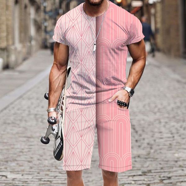 mens tracksuits tshirt shorts set fashion abstract art pattern short sleeve dress oneck beach street harajuku spring and autumn funny 230718, Gray 
mens tracksuits tshirt shorts set fashion abstract art pattern short sleeve dress oneck beach street harajuku spring and autumn funny 230718, Gray