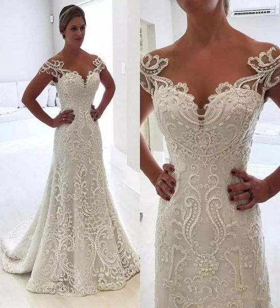 2019 mermaid wedding dresses sheer neck full lace applique cap sleeves beaded trumpet sweep train plus size formal bridal gowns3087381, White
2019 mermaid wedding dresses sheer neck full lace applique cap sleeves beaded trumpet sweep train plus size formal bridal gowns3087381, White