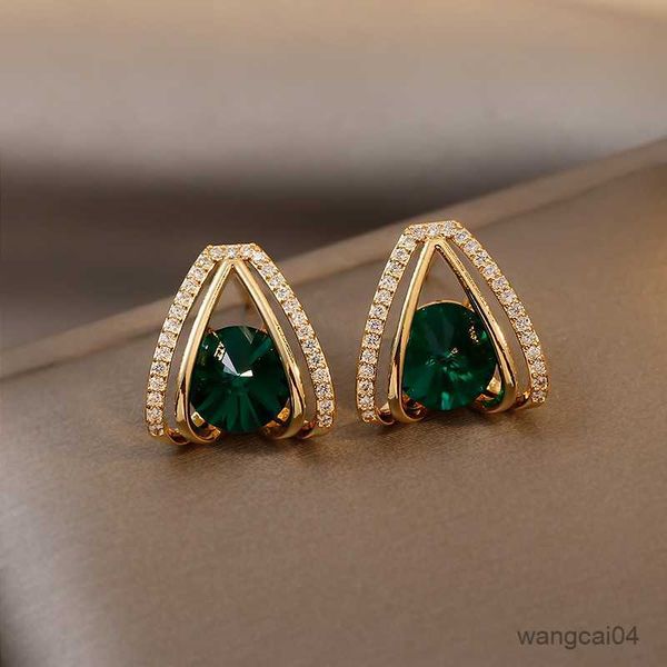 charm fashion luxury green crystal temperament women's earrings bride's wedding accessories gifts ear stud earrings for women r230, Golden
charm fashion luxury green crystal temperament women's earrings bride's wedding accessories gifts ear stud earrings for women r230, Golden