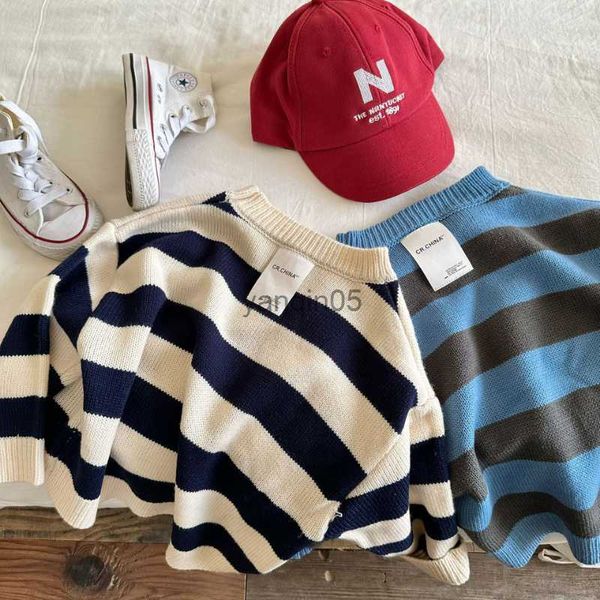 pullover 2023 autumn kids sweaters boys fashion striped knitwear girls round neck loose knitted pullover hkd230719, Blue
pullover 2023 autumn kids sweaters boys fashion striped knitwear girls round neck loose knitted pullover hkd230719, Blue