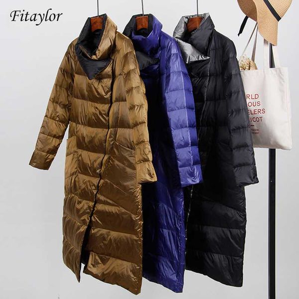 women's down parkas fitaylor white duck down ultra light jacket women winter double sided slim down coat single breasted parkas hkd2307, Black
women's down parkas fitaylor white duck down ultra light jacket women winter double sided slim down coat single breasted parkas hkd2307, Black