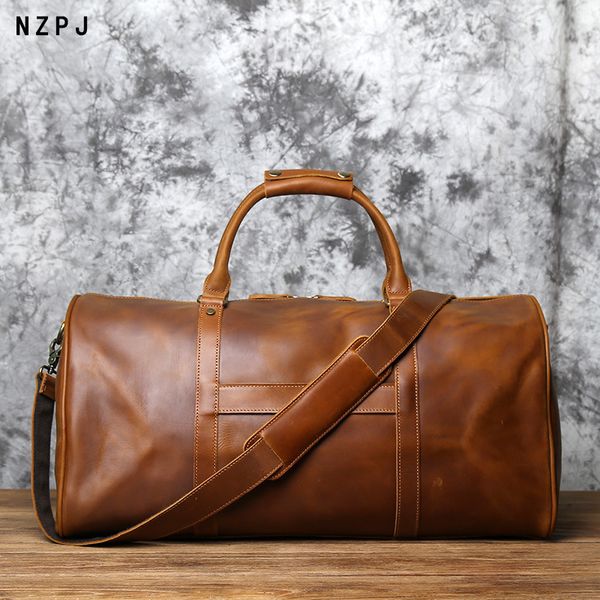 duffel bags nzpj men's retro leather large-capacity travel bag crazy horse leather handbag layer cowhide business trip shoulder bag 230
duffel bags nzpj men's retro leather large-capacity travel bag crazy horse leather handbag layer cowhide business trip shoulder bag 230