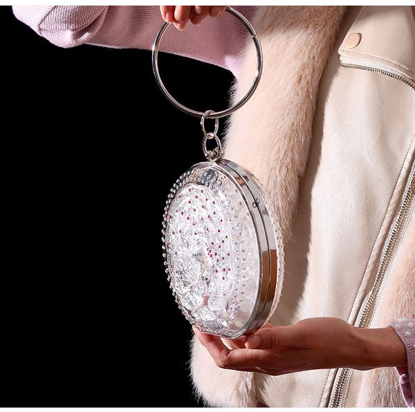 evening bags bella joy peacock open screen round bag fashionable transparent lady dinner 230718
evening bags bella joy peacock open screen round bag fashionable transparent lady dinner 230718