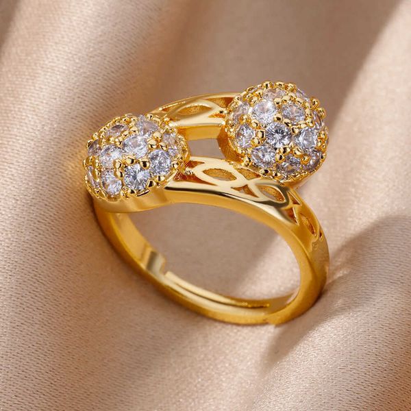 band rings ball zircon rings for women opening adjustable stainless steel finger ring female couple wedding jewerly mujer r230822, Silver
band rings ball zircon rings for women opening adjustable stainless steel finger ring female couple wedding jewerly mujer r230822, Silver