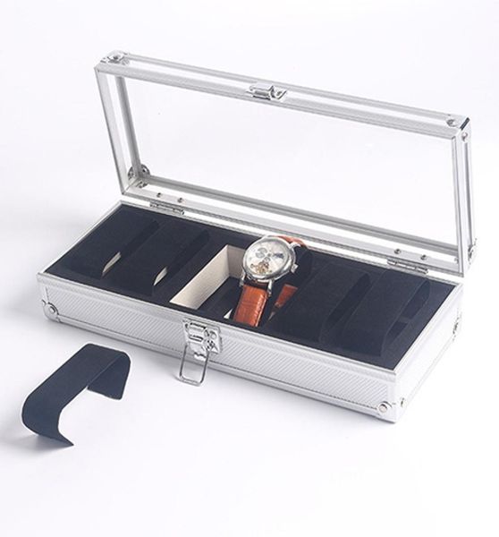 2017 useful 6 grids watch box jewelry aluminium alloy watches display storage case ornaments gift4557534, Black;blue
2017 useful 6 grids watch box jewelry aluminium alloy watches display storage case ornaments gift4557534, Black;blue