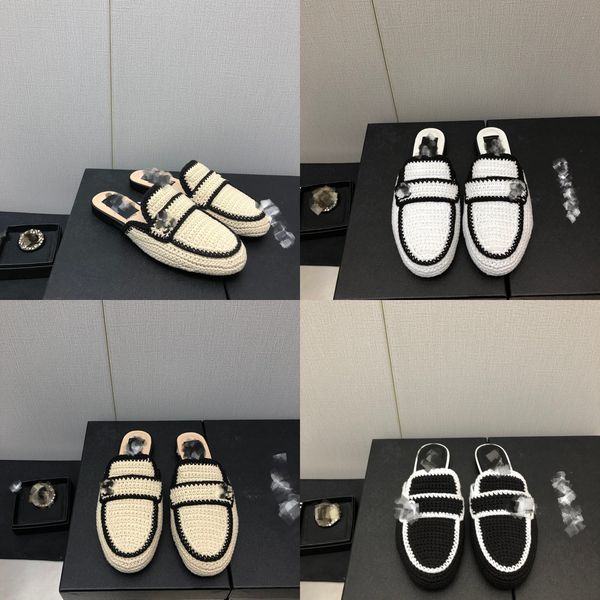 classic designer slippers summer new c buckle patchwork crochet knitted rope woven flatform slides women sandals handwoven sandales thick so, Black
classic designer slippers summer new c buckle patchwork crochet knitted rope woven flatform slides women sandals handwoven sandales thick so, Black