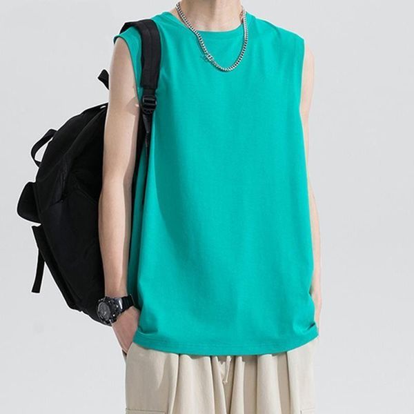 men' tank summer comfortable cool cotton men loose oversize sleeveless simple breathable teenager fashion casual t shirt 230718, White;black
men' tank summer comfortable cool cotton men loose oversize sleeveless simple breathable teenager fashion casual t shirt 230718, White;black