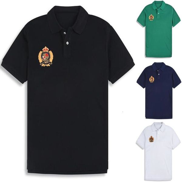 men's polos summer cotton lapel short sleeve big horse label and three embroidery poio shirt 230718, White;black
men's polos summer cotton lapel short sleeve big horse label and three embroidery poio shirt 230718, White;black