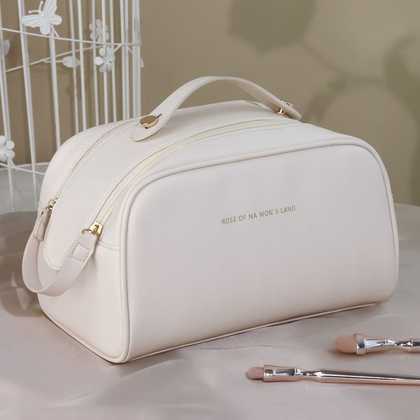 leather cosmetic bag women large travel storage bag double zipper black toiletry bags designer makeup bag
leather cosmetic bag women large travel storage bag double zipper black toiletry bags designer makeup bag