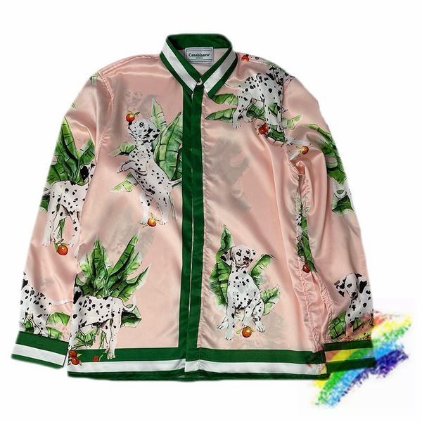 mens casual shirts silk casablanca shirt womens 1 quality spotted dog print hawaiian beach 230718, White;black
mens casual shirts silk casablanca shirt womens 1 quality spotted dog print hawaiian beach 230718, White;black