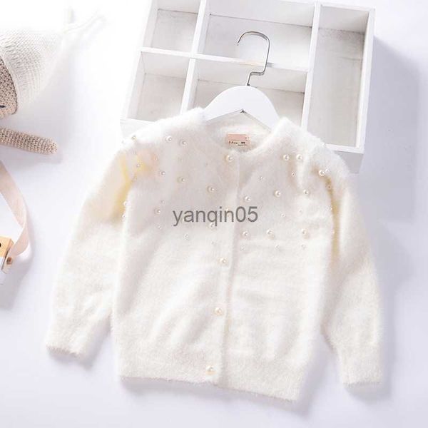 pullover 2023 autumn winter pearl solid warm girls sweater baby princess mink velvet knit cardigan jacket kids clothes children clothing hkd, Blue 
pullover 2023 autumn winter pearl solid warm girls sweater baby princess mink velvet knit cardigan jacket kids clothes children clothing hkd, Blue