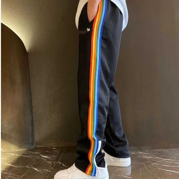summer mens casual pants designer pants american fashion rainbow zipper trousers couple loose straight outdoor sweatpants, Black
summer mens casual pants designer pants american fashion rainbow zipper trousers couple loose straight outdoor sweatpants, Black
