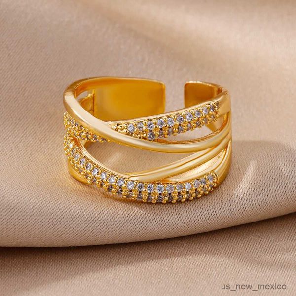 band rings stainless steel rings for women adjustable micro setting zircon ring 2023 trend new design female wedding jewerly r230719, Silver
band rings stainless steel rings for women adjustable micro setting zircon ring 2023 trend new design female wedding jewerly r230719, Silver