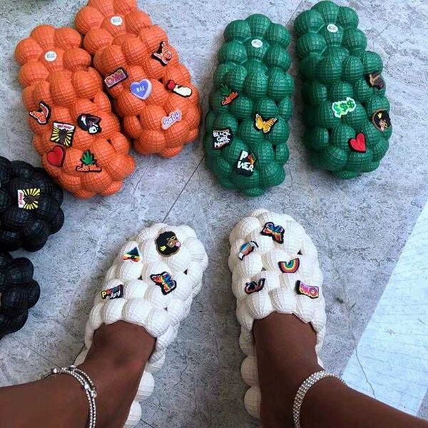 sandals summer new bubble slippers woman open toe massage sandals fashion peanut shoes flip-flops beach non-slip ladies 230417, Black
sandals summer new bubble slippers woman open toe massage sandals fashion peanut shoes flip-flops beach non-slip ladies 230417, Black