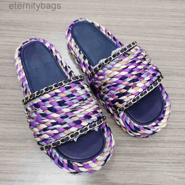channel cord multicolors platform slippers interlocking c buckle slides chain lined sandals thick bottom flats women summer shoes tan straw, Black
channel cord multicolors platform slippers interlocking c buckle slides chain lined sandals thick bottom flats women summer shoes tan straw, Black