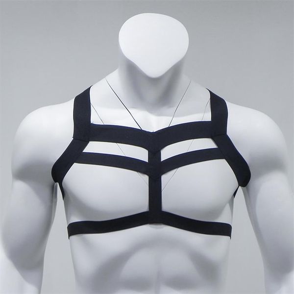men's costumes lingerie elastic nylon strap halter body chest shoulder harness bondage nightclub hollow out one size199q, Black
men's costumes lingerie elastic nylon strap halter body chest shoulder harness bondage nightclub hollow out one size199q, Black
