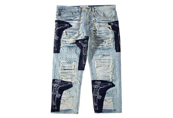 high street oversize baggy jean hole fringe embroidery pants mens color block tassel ripped retri denim trousers8319686, Blue
high street oversize baggy jean hole fringe embroidery pants mens color block tassel ripped retri denim trousers8319686, Blue