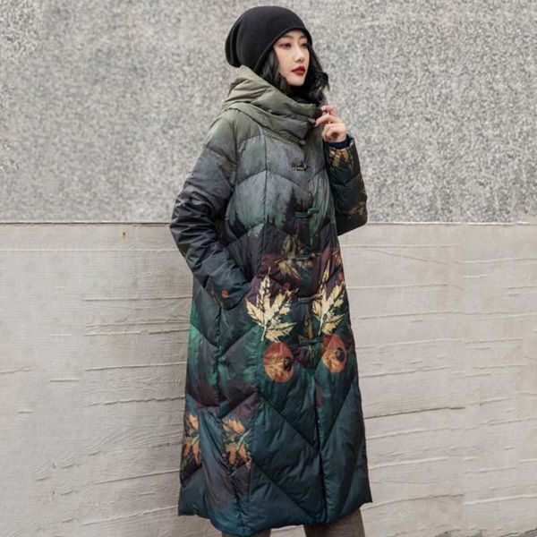 women's down parkas 2023 vintage fashion print hooded long down jacket women chinese style long sleeve thick warm white down parkas lad, Black
women's down parkas 2023 vintage fashion print hooded long down jacket women chinese style long sleeve thick warm white down parkas lad, Black