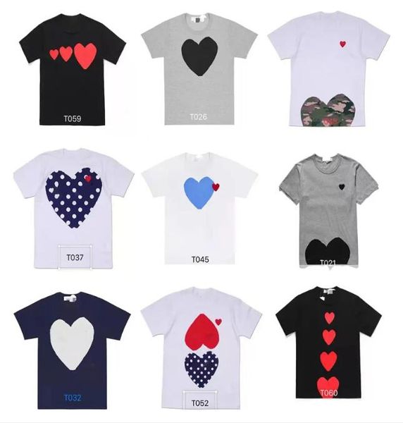 fashion mens play t shirt designer red heart commes casual women shirts des badge garcons high quanlity tshirts cotton embroidery, White;black
fashion mens play t shirt designer red heart commes casual women shirts des badge garcons high quanlity tshirts cotton embroidery, White;black