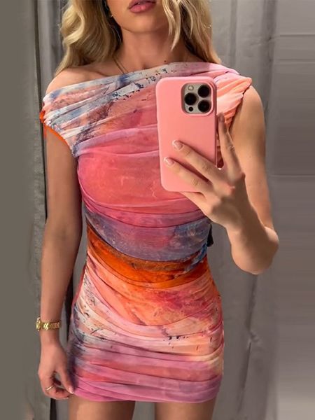 basic casual dresses chic printed tulle mini dress for women skinny slash neck sleeveless pleated 2023 summer lady party club vestidos 23071, Black;gray
basic casual dresses chic printed tulle mini dress for women skinny slash neck sleeveless pleated 2023 summer lady party club vestidos 23071, Black;gray
