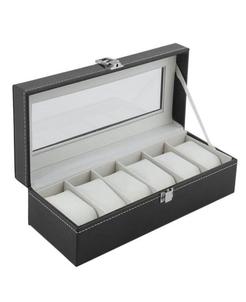 luxury pu leather 6 grids watch winder boxes storage watch case classical gift jewelry display casket packaging holder for men5470468, Black;blue
luxury pu leather 6 grids watch winder boxes storage watch case classical gift jewelry display casket packaging holder for men5470468, Black;blue