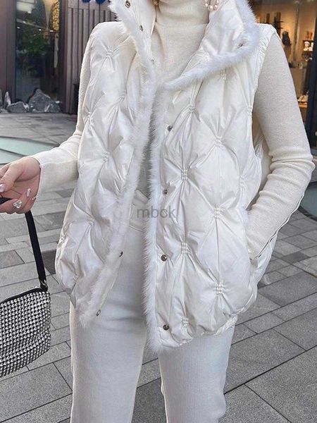 women's down parkas autumn/winter women natural mink hair short down vest female embroidery 90% white duck down coat stand collar butto, Black
women's down parkas autumn/winter women natural mink hair short down vest female embroidery 90% white duck down coat stand collar butto, Black