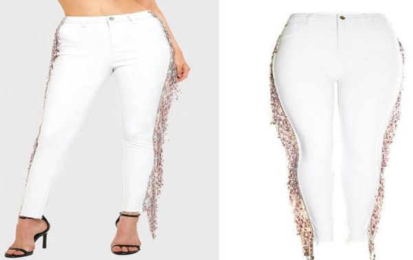 2021 summer plussize slim legged pants women039s capris ins super sparkle piece bead piece tassel pants stretch slim white jea2175760, Blue
2021 summer plussize slim legged pants women039s capris ins super sparkle piece bead piece tassel pants stretch slim white jea2175760, Blue
