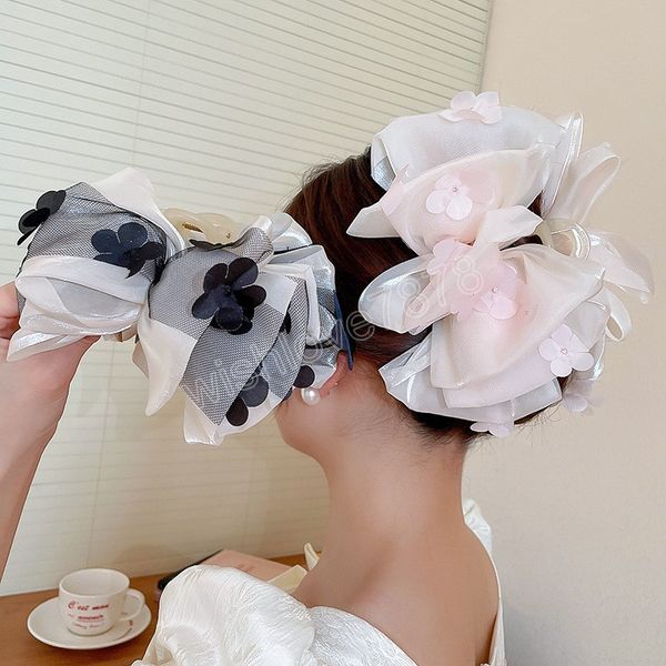 flower mesh bow multi-layer acrylic hair clip for women korean fashion grab clip flower hair claws hair accessory, Golden;silver
flower mesh bow multi-layer acrylic hair clip for women korean fashion grab clip flower hair claws hair accessory, Golden;silver