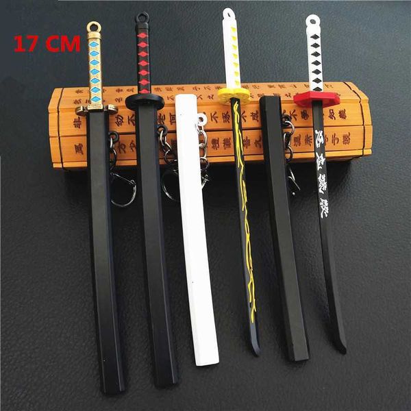 key rings anime demon slayer kimetsu no yaiba keychain cosplay props zaomen charcoal scabbard weapon collection sword toy gifts 17cm l230719, Slivery;golden
key rings anime demon slayer kimetsu no yaiba keychain cosplay props zaomen charcoal scabbard weapon collection sword toy gifts 17cm l230719, Slivery;golden