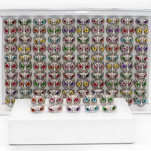 wholesale 20/30/50pcs punk fashion cute owl animal multicilor mix gothic alloy ring for women man charm finger accessory, Slivery;golden
wholesale 20/30/50pcs punk fashion cute owl animal multicilor mix gothic alloy ring for women man charm finger accessory, Slivery;golden