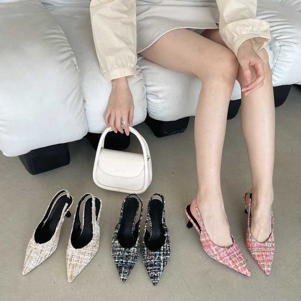 pointed head package head back empty sandals spring and summer new middle heel single shoes temperament fine with high heels 0720, Black
pointed head package head back empty sandals spring and summer new middle heel single shoes temperament fine with high heels 0720, Black