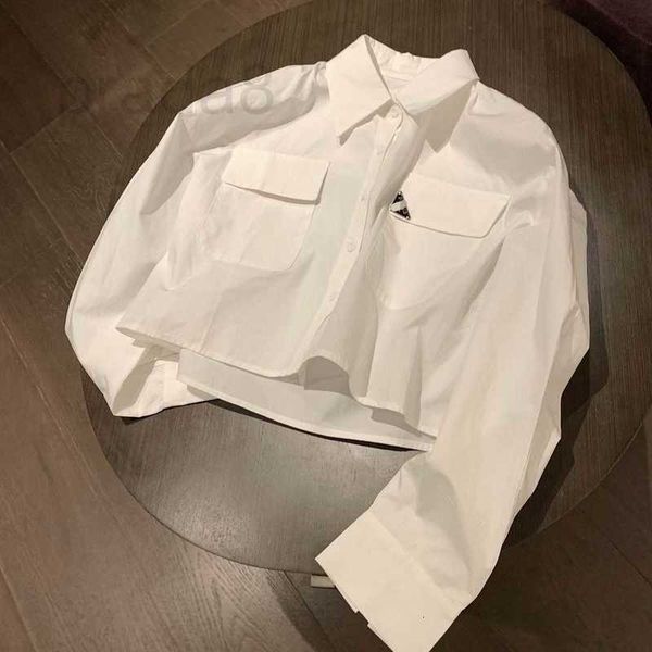 women's blouses & shirts designer 23s summer letter triangle standard workwear lapel white long sleeve shirt short casual loose aswg
women's blouses & shirts designer 23s summer letter triangle standard workwear lapel white long sleeve shirt short casual loose aswg
