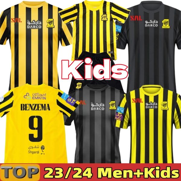 23 24 benzema kids al ittihad fc club kante soccer jerseys 2023 hamdallah romarinho home yellow away white third black wine costa coronado h, Black;yellow
23 24 benzema kids al ittihad fc club kante soccer jerseys 2023 hamdallah romarinho home yellow away white third black wine costa coronado h, Black;yellow