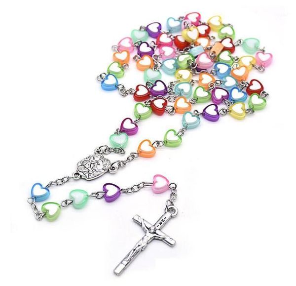 pendant necklaces religious colorful love heart rosary bead necklace children039s cross handmade lucky praying blessing jewelry6468349, Silver
pendant necklaces religious colorful love heart rosary bead necklace children039s cross handmade lucky praying blessing jewelry6468349, Silver