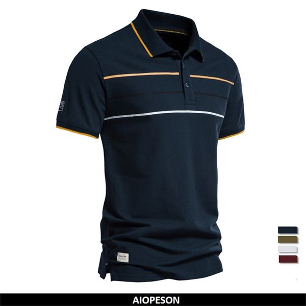 men's polos aiopeson polo shirts cotton short sleeve striped contrast color for men brand social male 230718, White;black
men's polos aiopeson polo shirts cotton short sleeve striped contrast color for men brand social male 230718, White;black